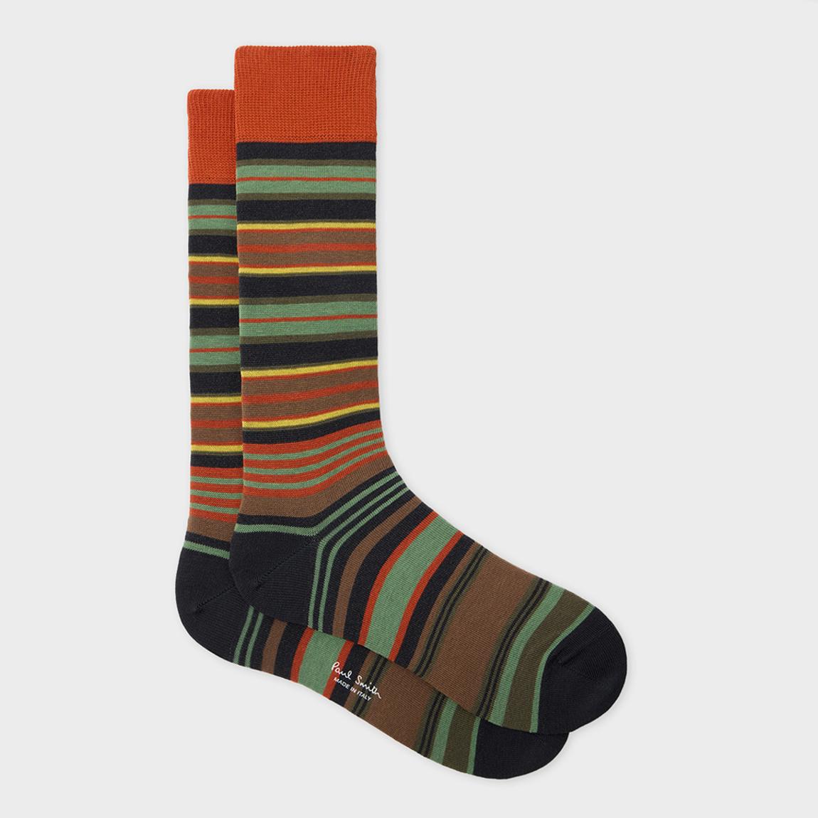 Khaki Darby Stripe Socks main product photo
