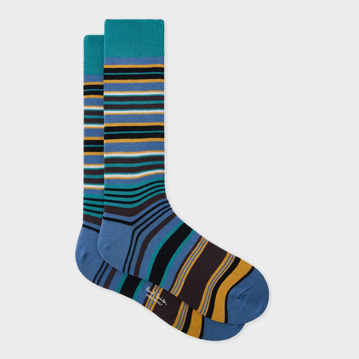 Blue Darby Stripe Socks main product photo