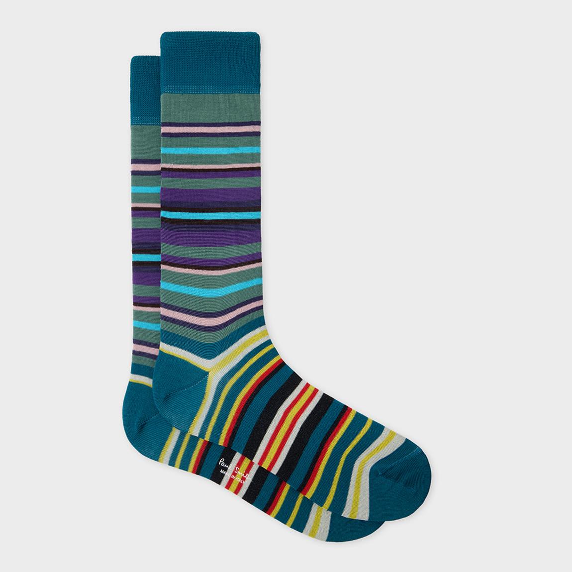 Green Darby Stripe Socks main product photo
