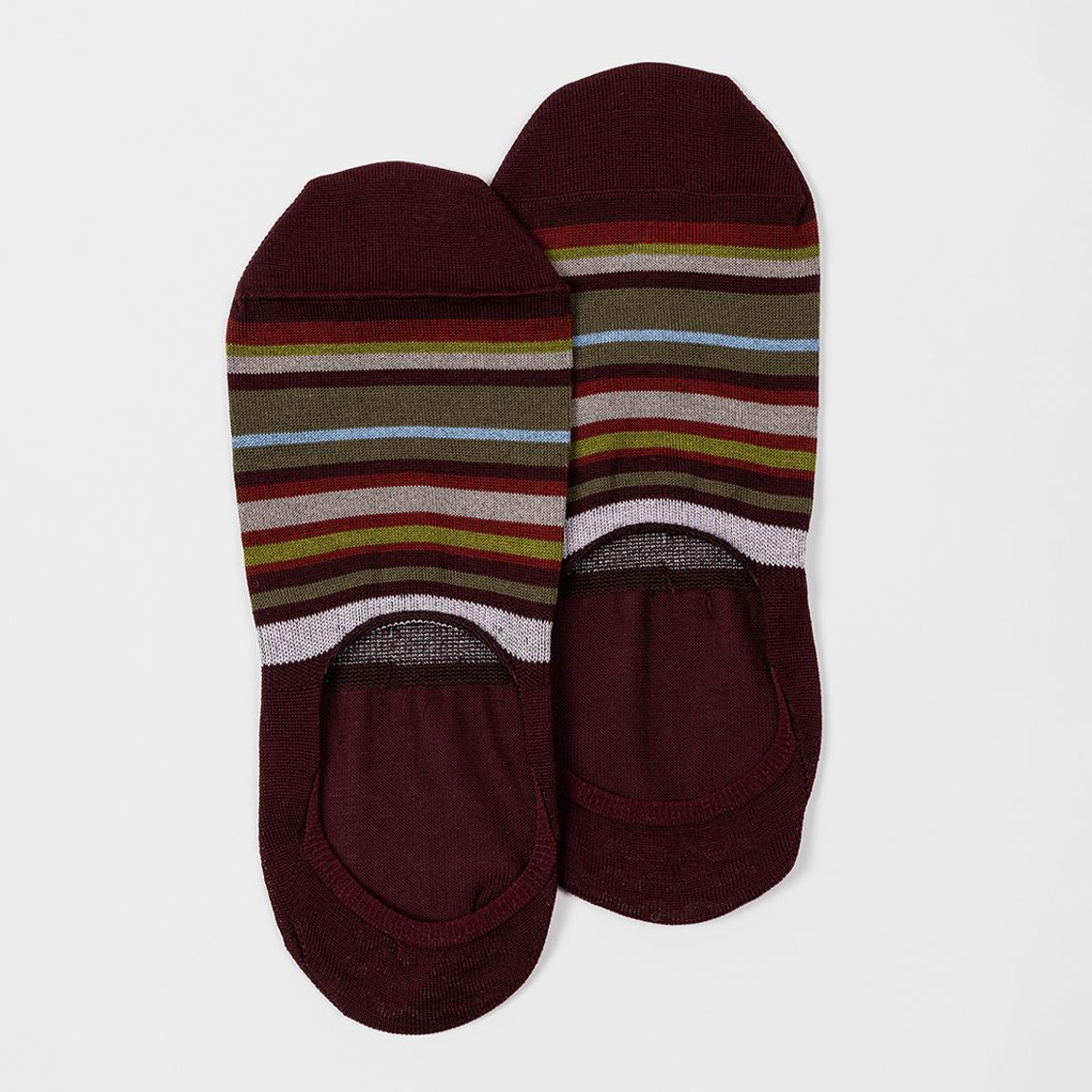 Burgundy Harlan No Show Socks main product photo