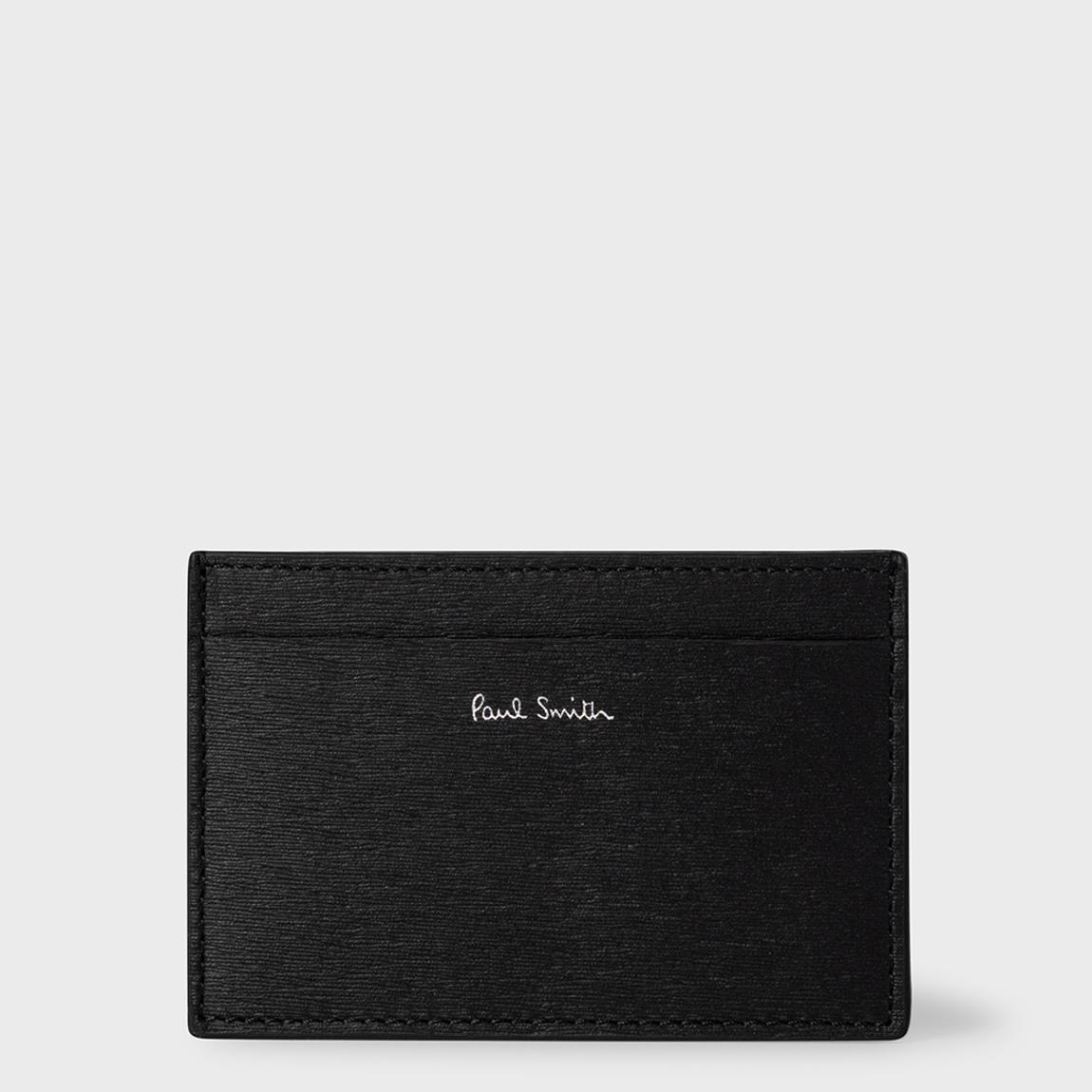Black/Green Leather Card Wallet main product photo