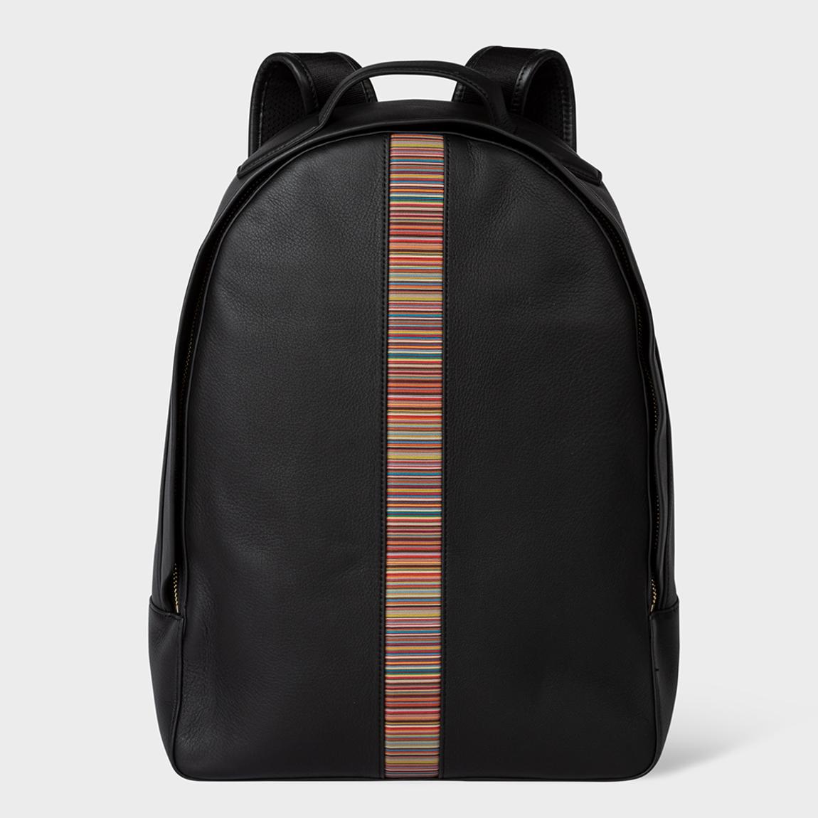 Black Leather Backpack main product photo