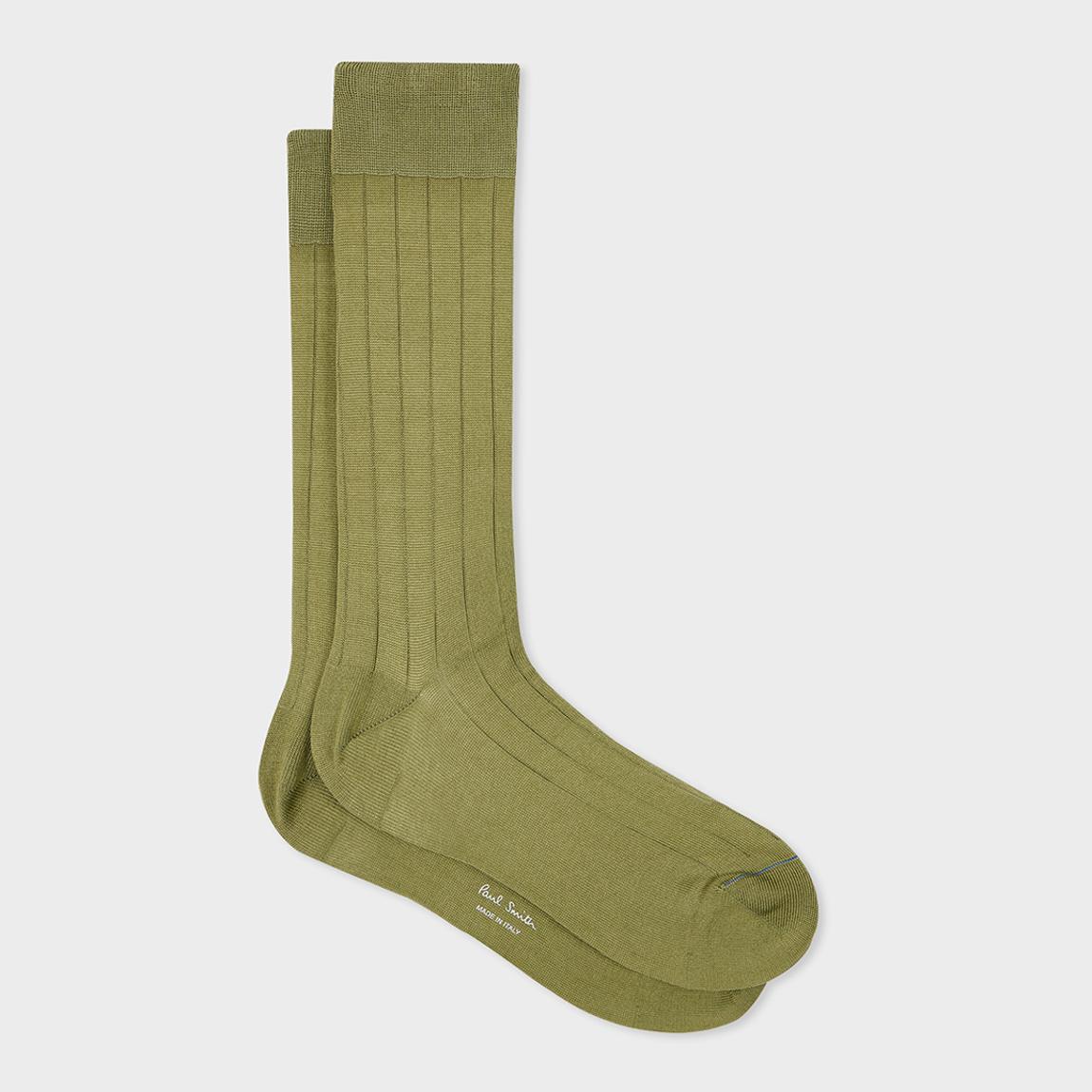 Green Ribbed Socks main product photo
