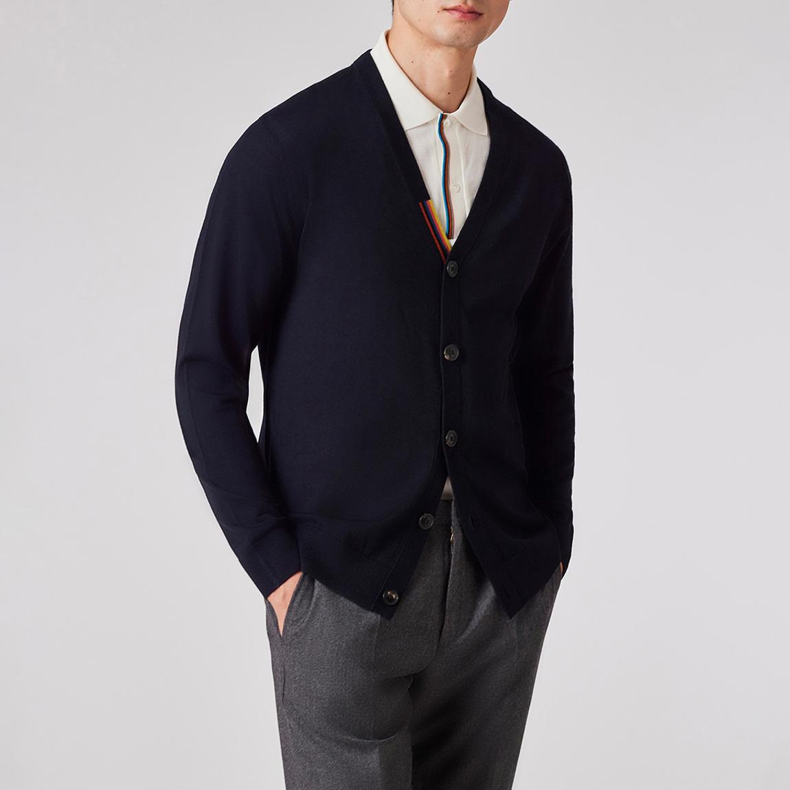 Black Wool Button Through Cardigan main product photo