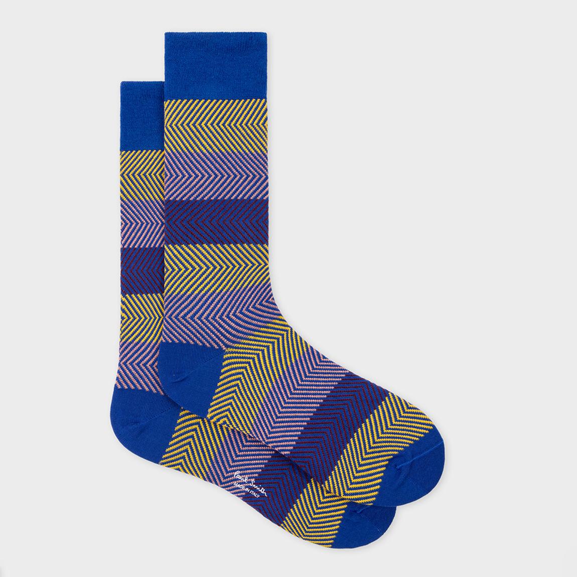 Blue Herman Zig zag Socks main product photo