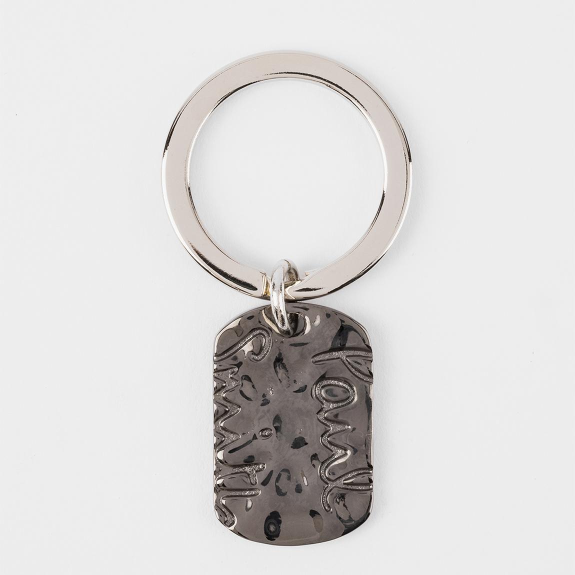 Silver Dog tag Keyring main product photo