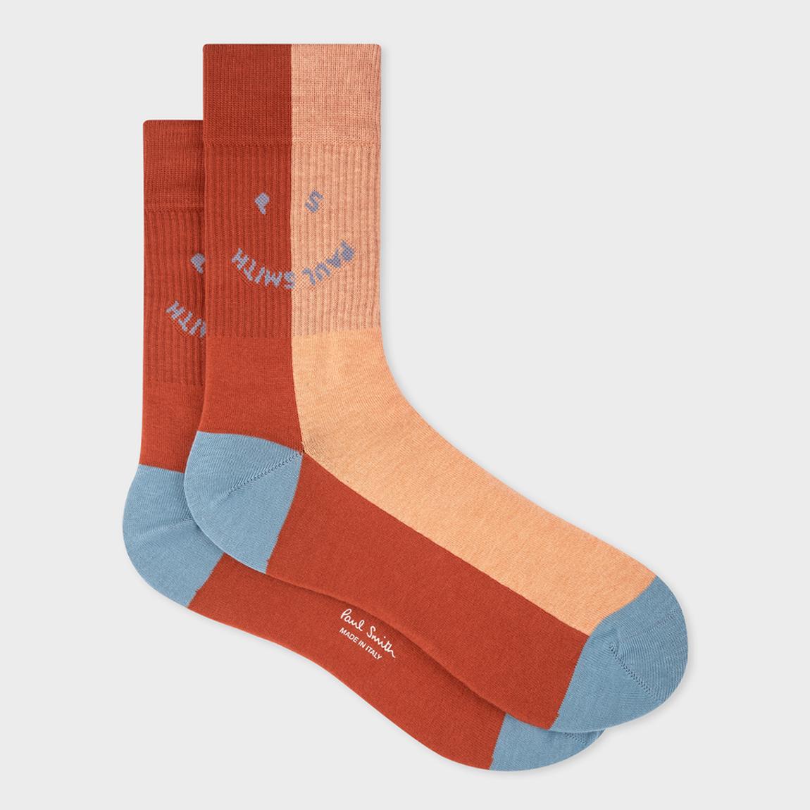 Orange Smiley Detail Socks main product photo