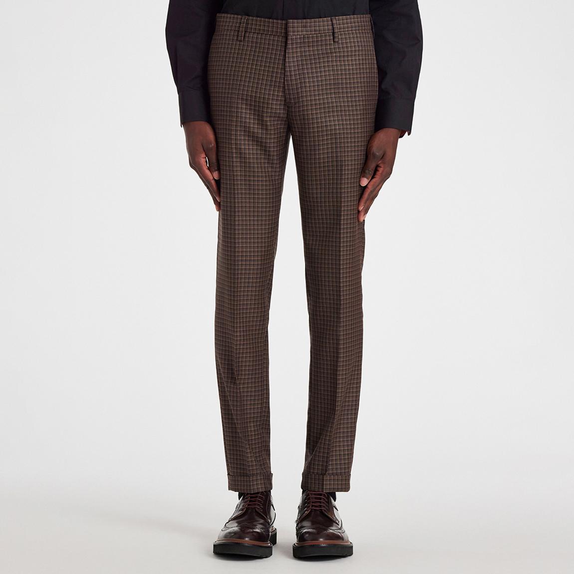Brown Wool Check Trouser main product photo