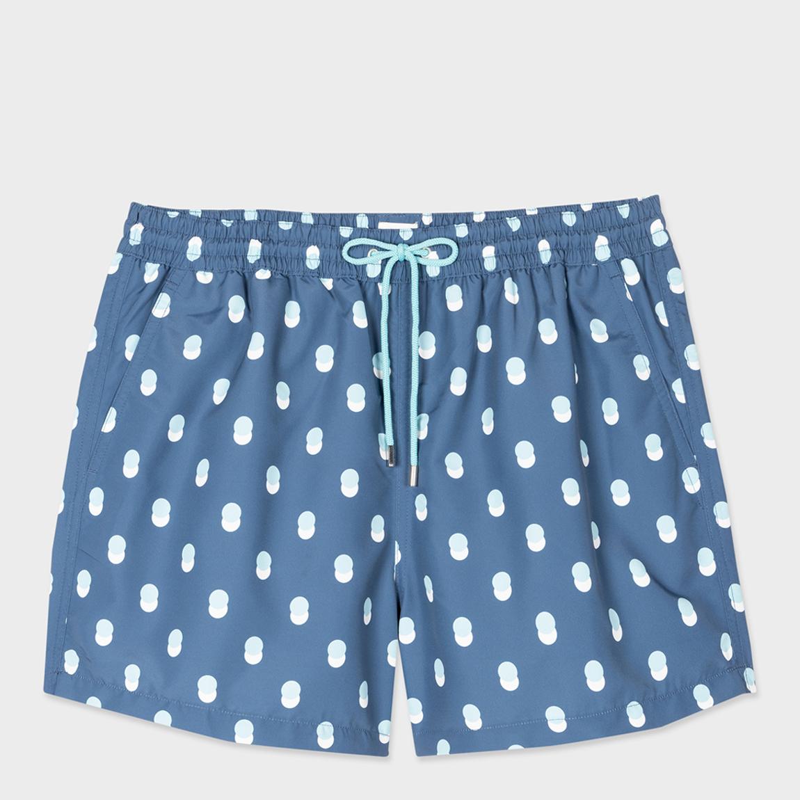 Blue Polka Dot Swim Shorts main product photo