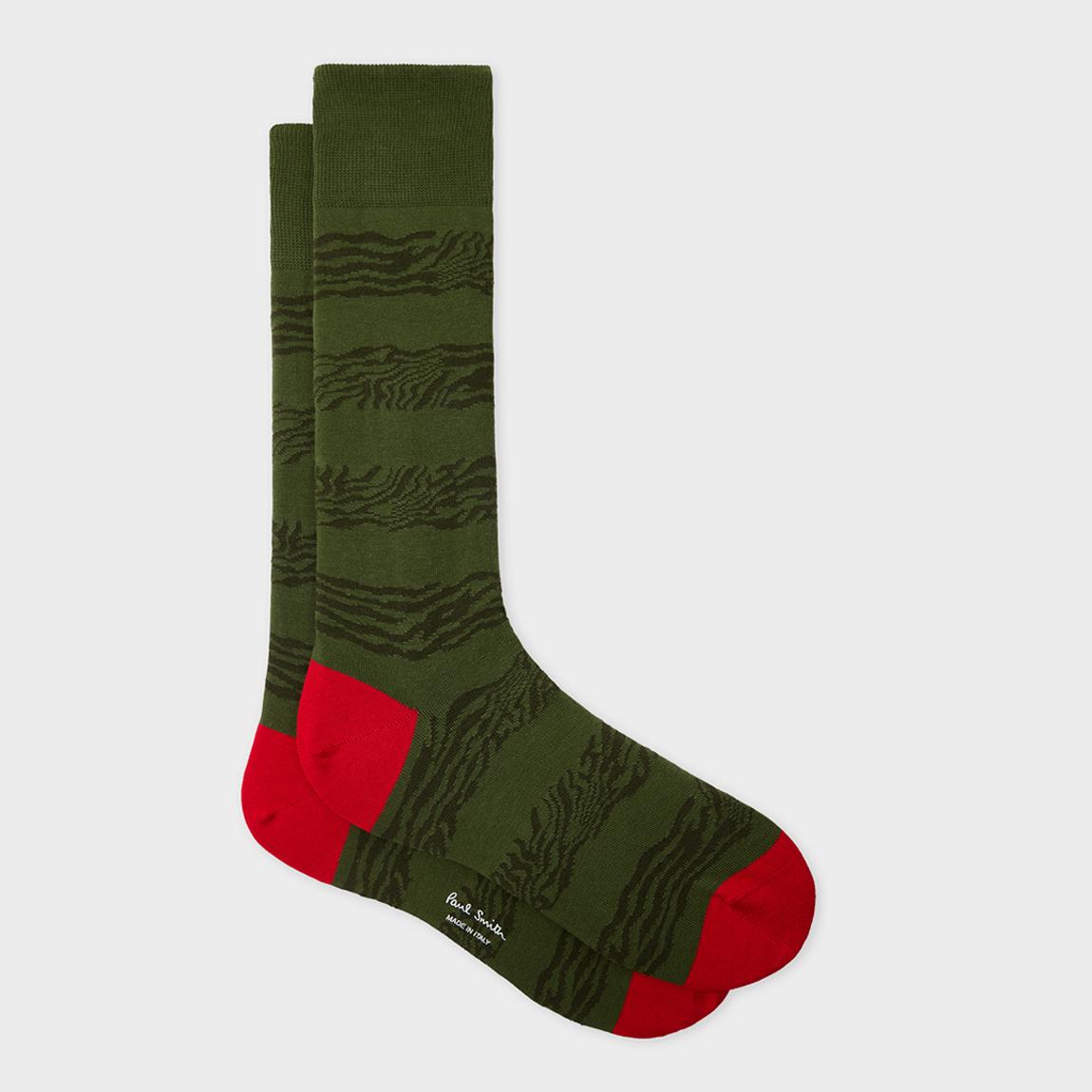 Khaki Dean Zebra Socks main product photo