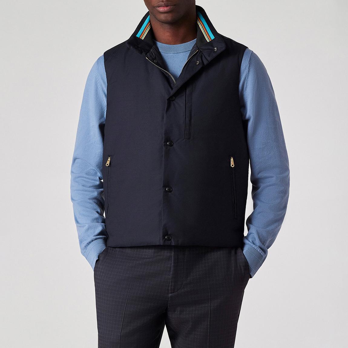 Navy Wool Down Gilet main product photo