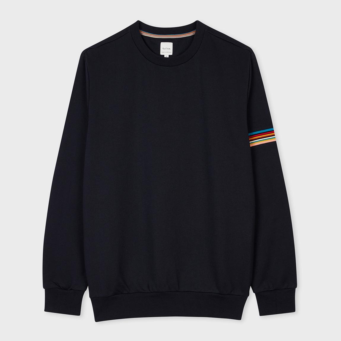 Navy Stripe Arm Detail Sweatshirt main product photo