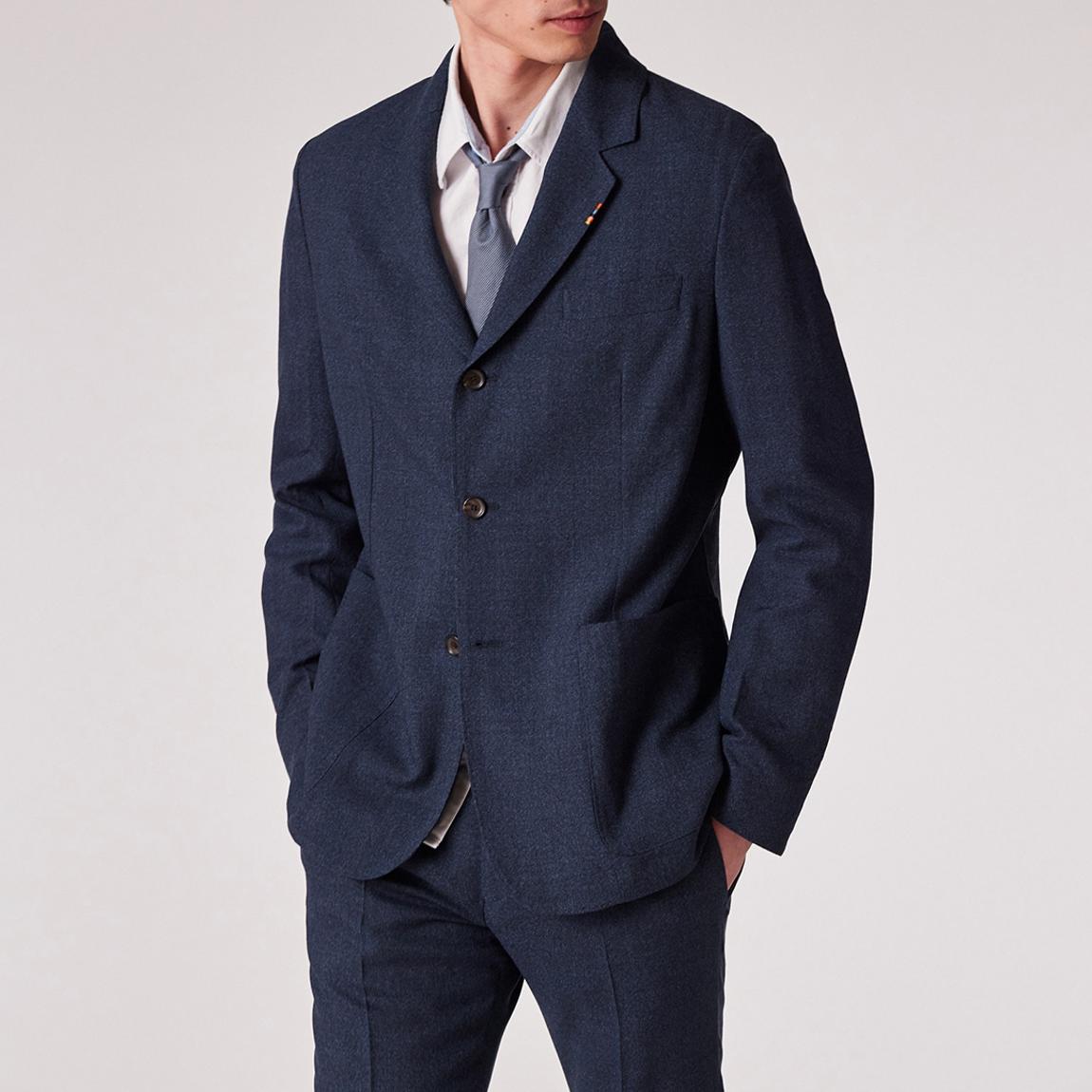 Navy Double Breasted Wool Blazer main product photo