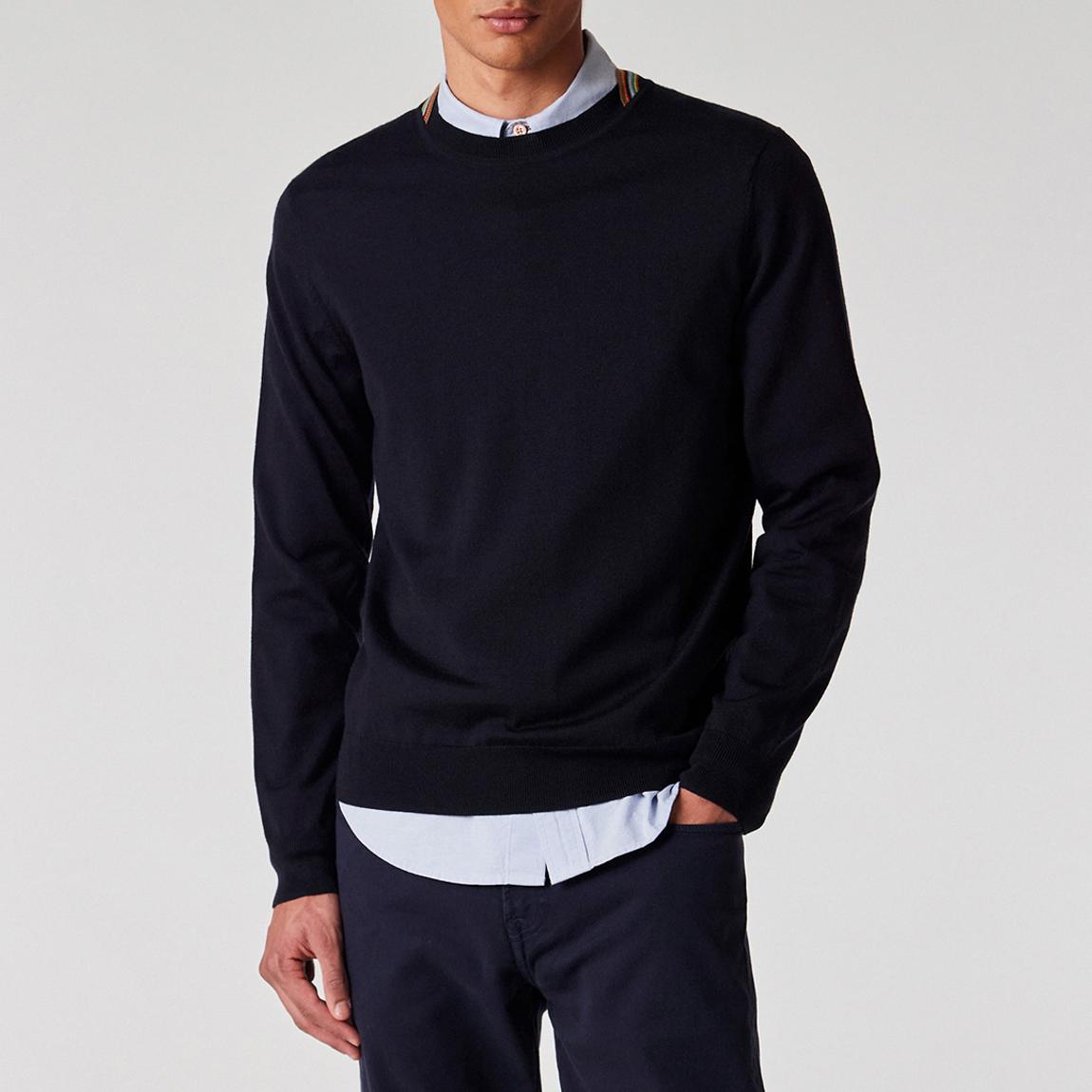 Black Wool Crew Neck Sweatshirt main product photo