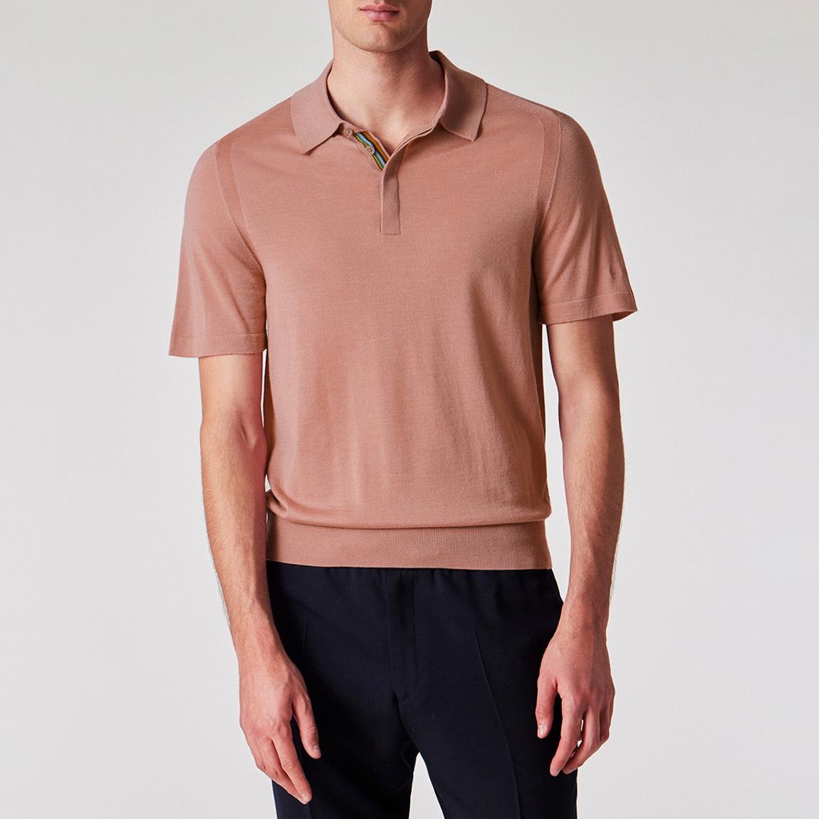 Pink Wool Sweater Polo Shirt main product photo