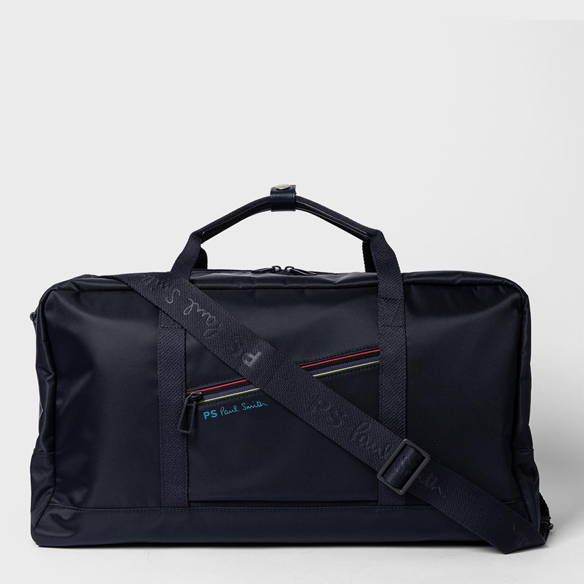 Navy Weekender Leather Bag main product photo