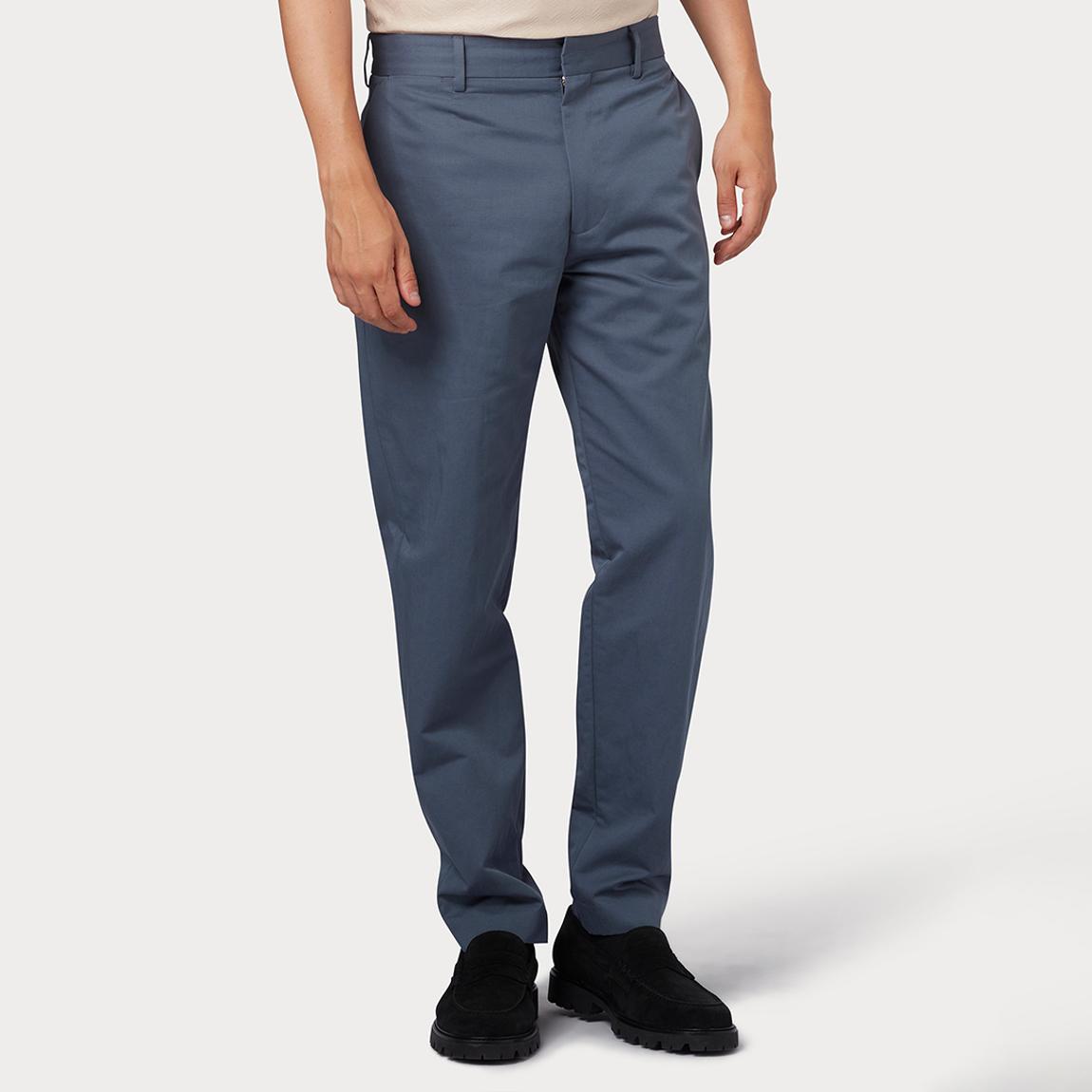 Blue Linen Blend Trouser main product photo