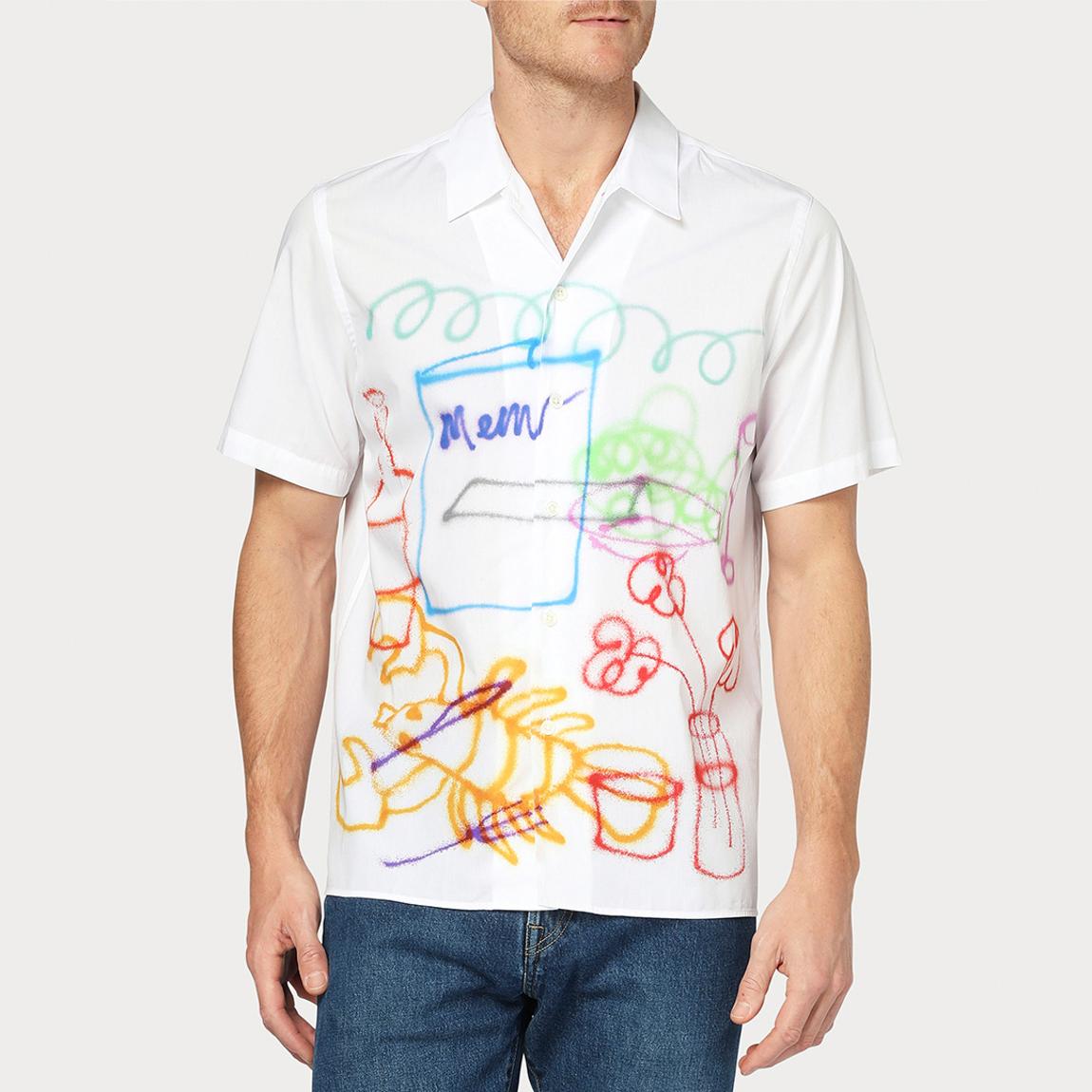 White Print Casual Fit Shirt main product photo