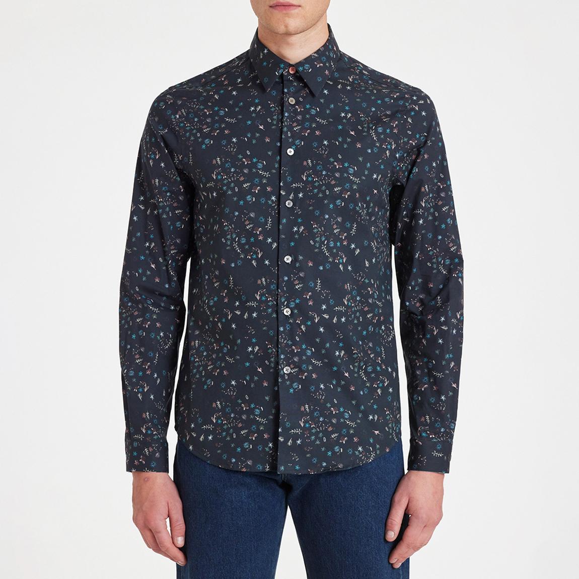 Navy Tailored Fit Shirt main product photo
