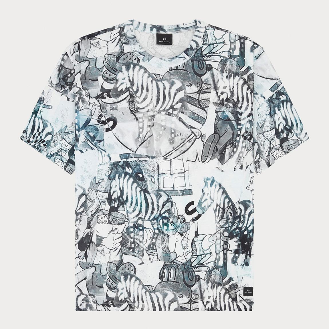 White Zebra Print Regular Fits T-Shirt main product photo