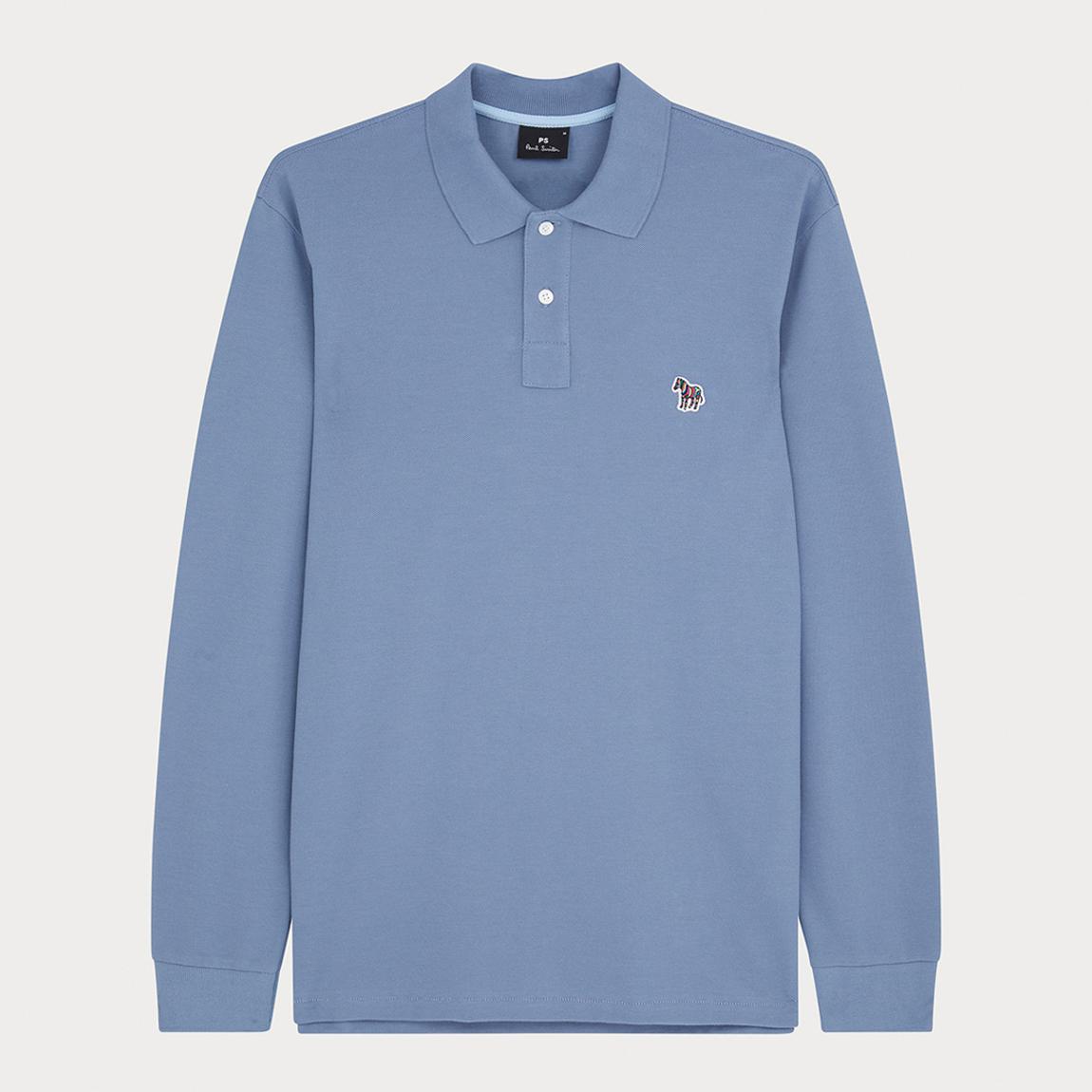 Dusty Blue Zebra Regular Fit Polo Shirt main product photo