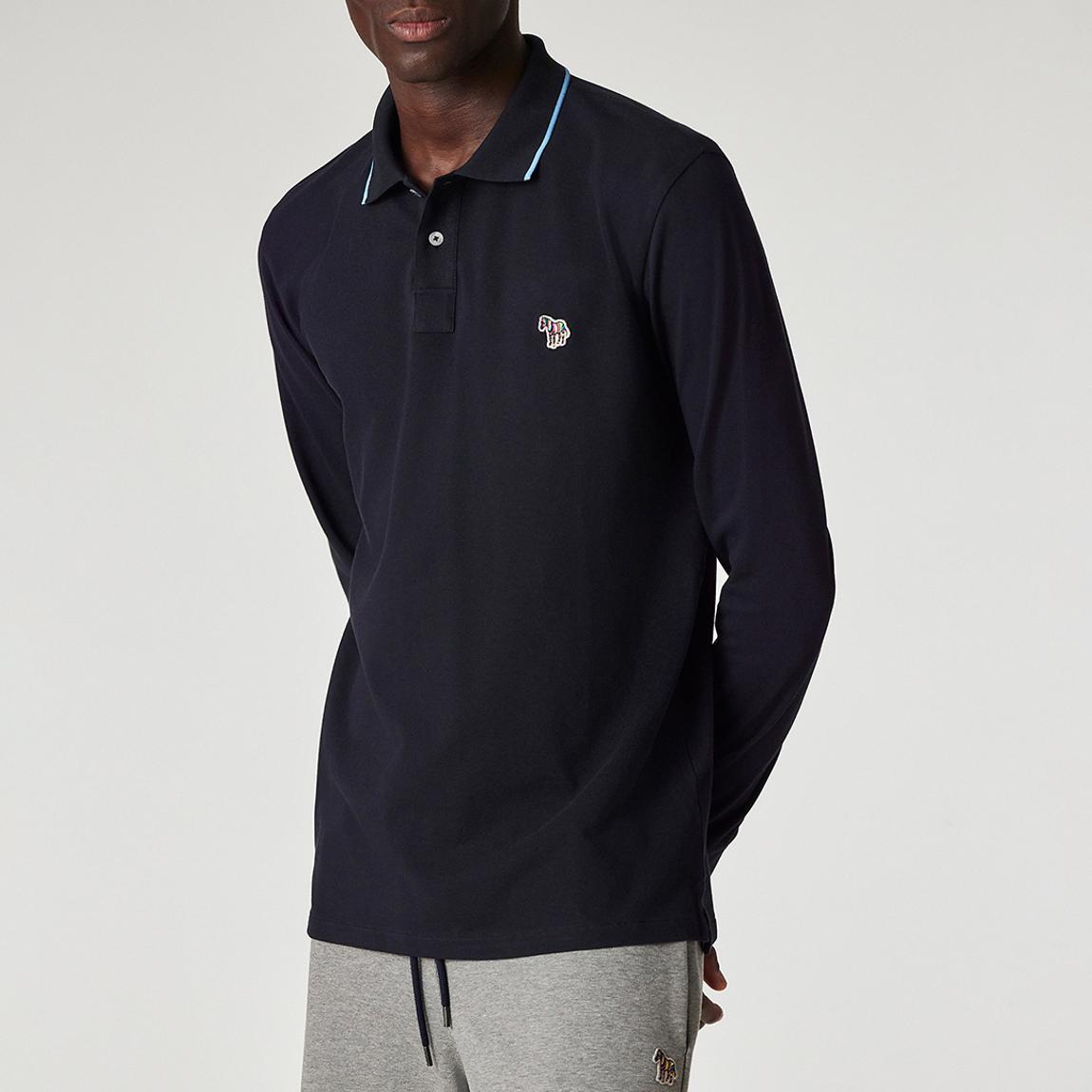 Navy Zebra Badge Polo Top main product photo
