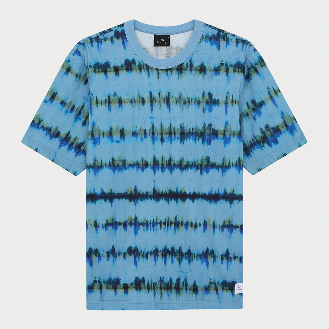 Blue Shibori Stripe T-Shirt main product photo