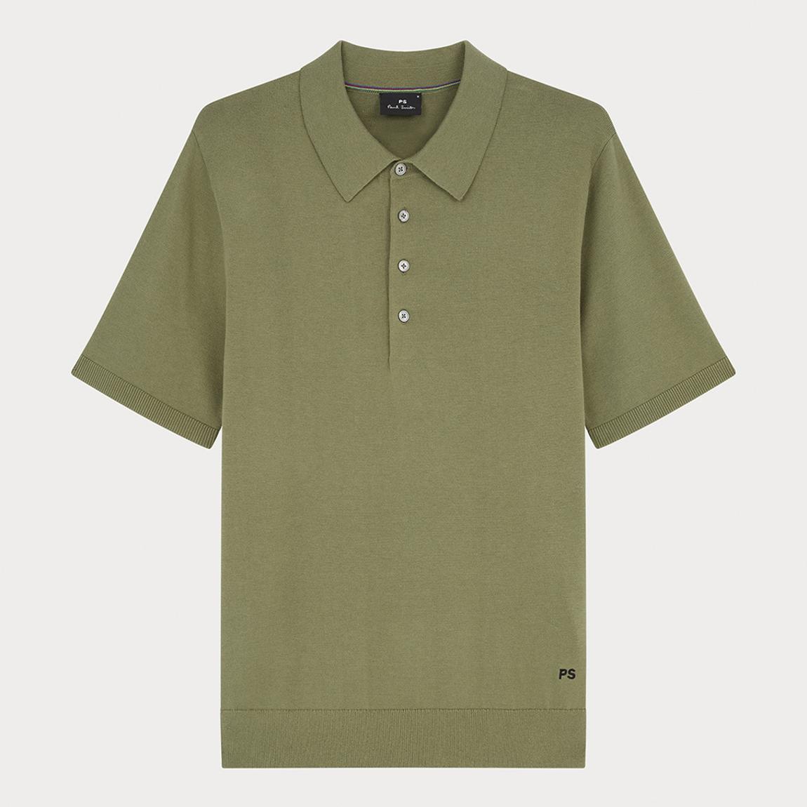 Khaki Knitted Polo Shirt main product photo