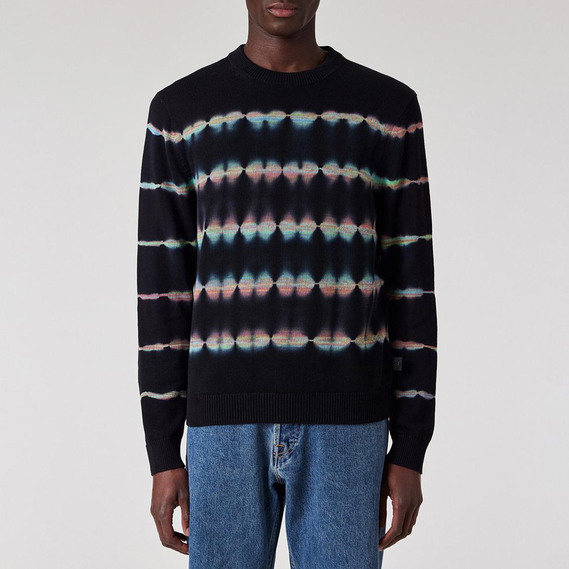Black Striped Crew Neck Sweatshirt main product photo