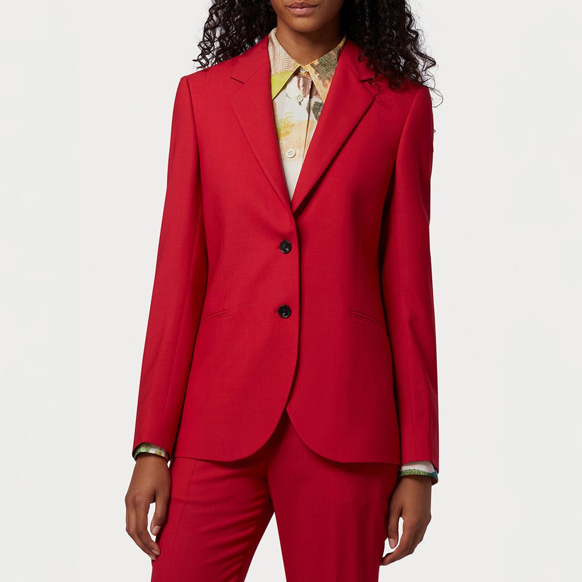Red Fitted Wool Blazer main product photo