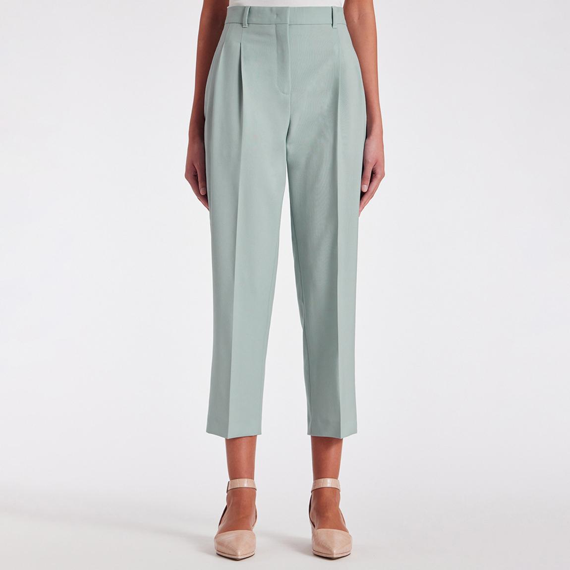 Mint Tapered Crop Wool Trousers main product photo
