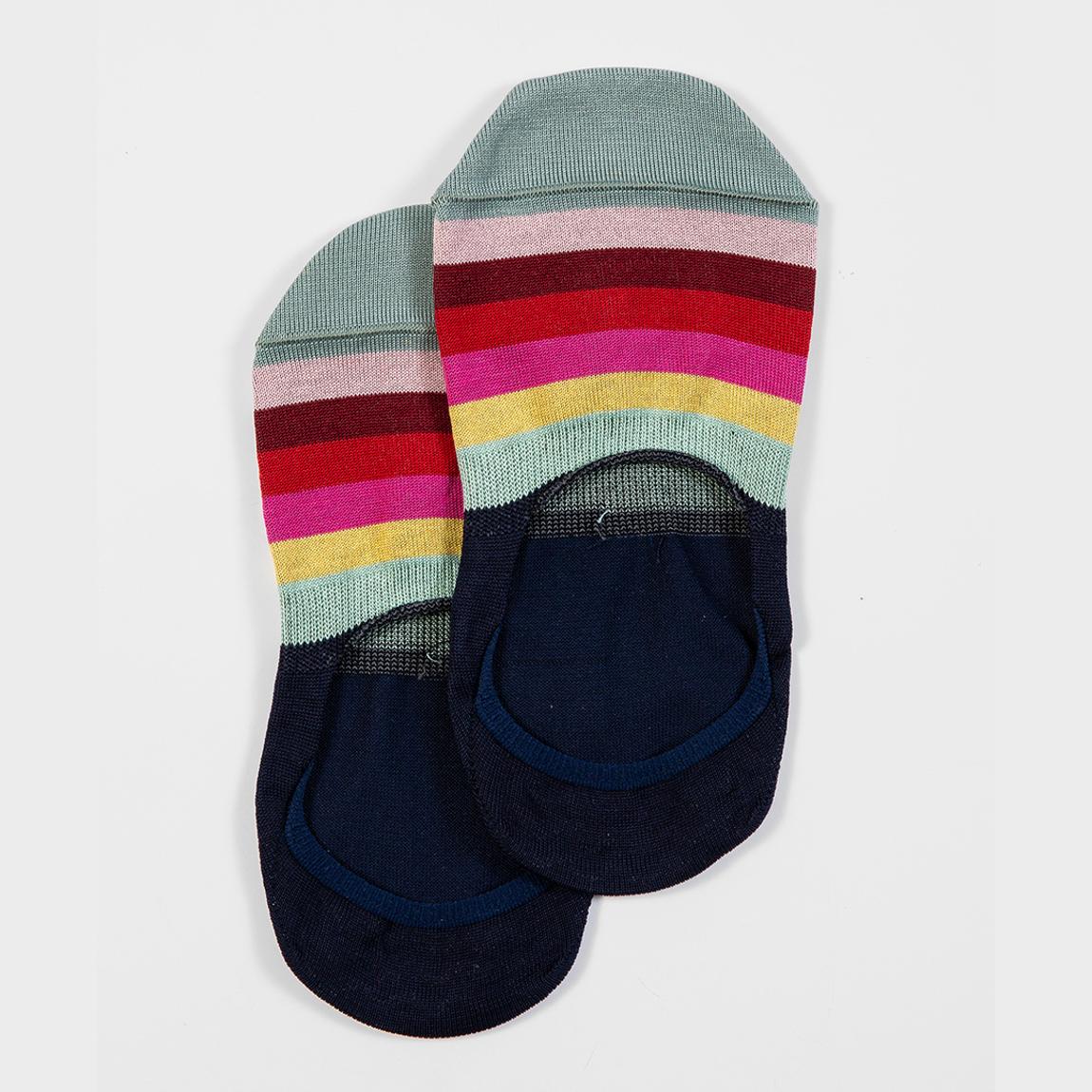 Multi Stripe Discreet Cotton Strech Socks main product photo