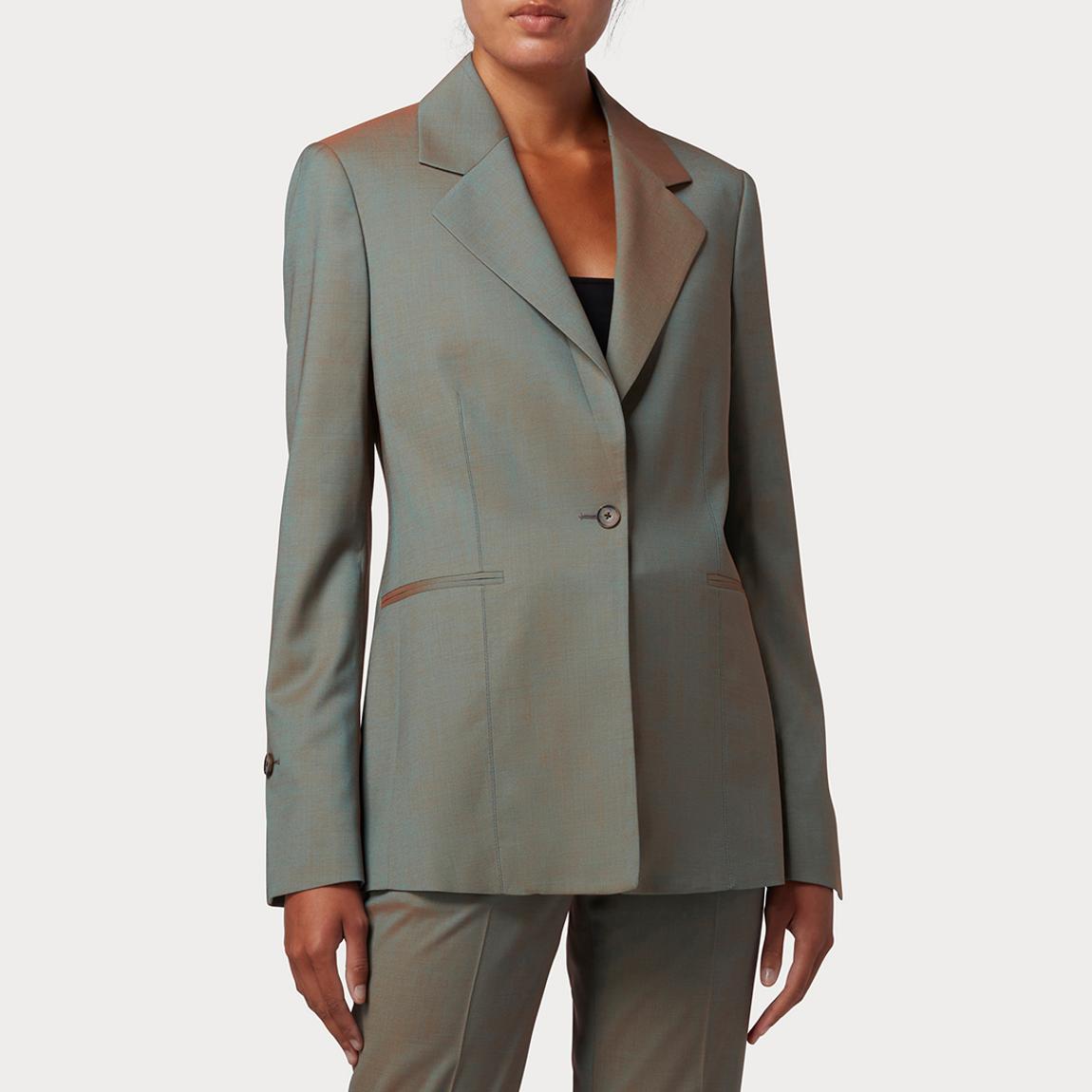Rust Blue Buttoned Wool Blazer main product photo