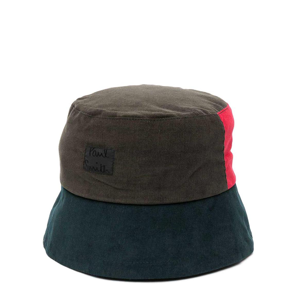 Khaki Colour Block Cotton Bucket Hat main product photo