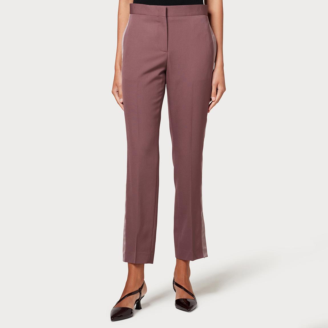 Mauve Slim Kick Flare Wool Trousers main product photo