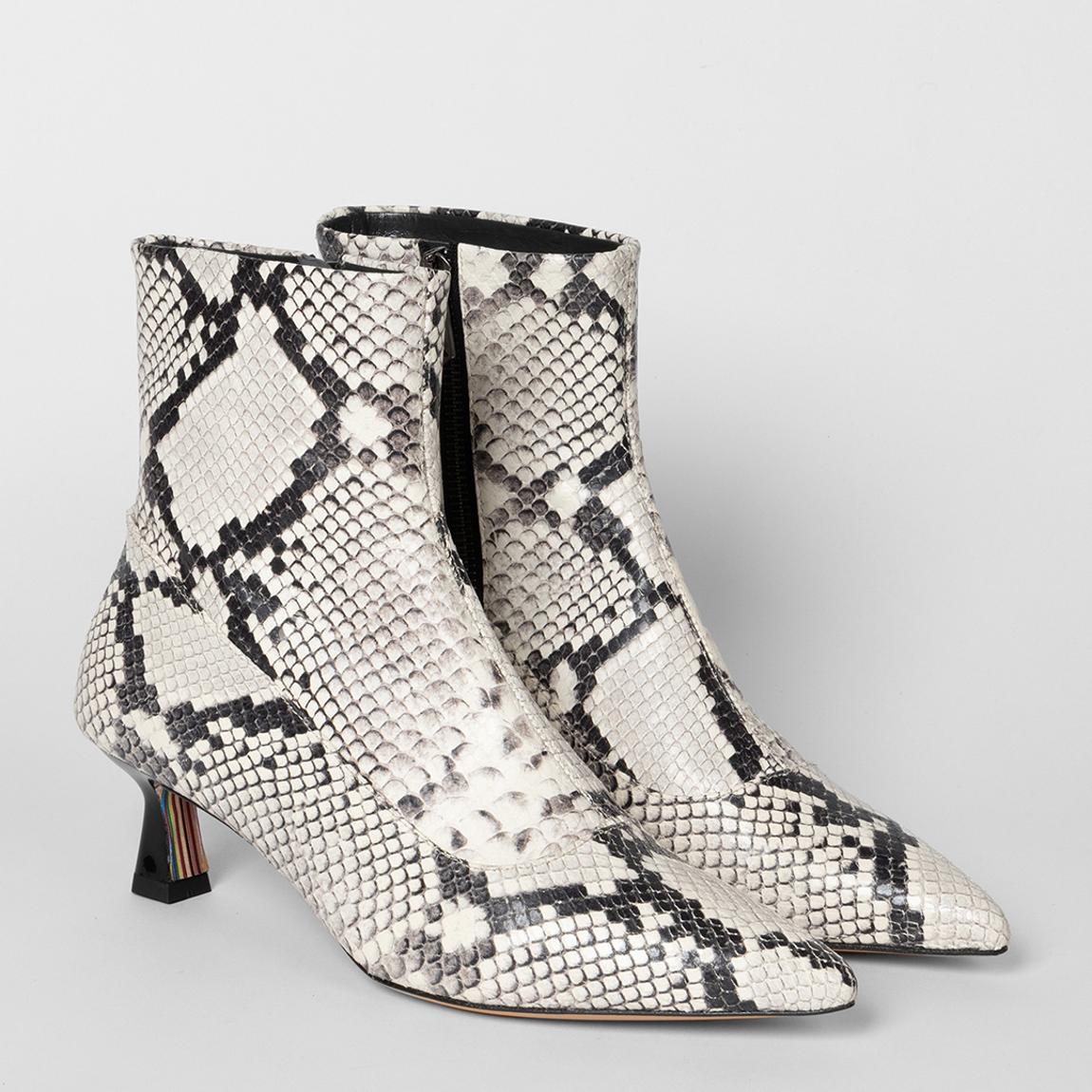 Off White Sarita Snake Print Leather Boots main product photo