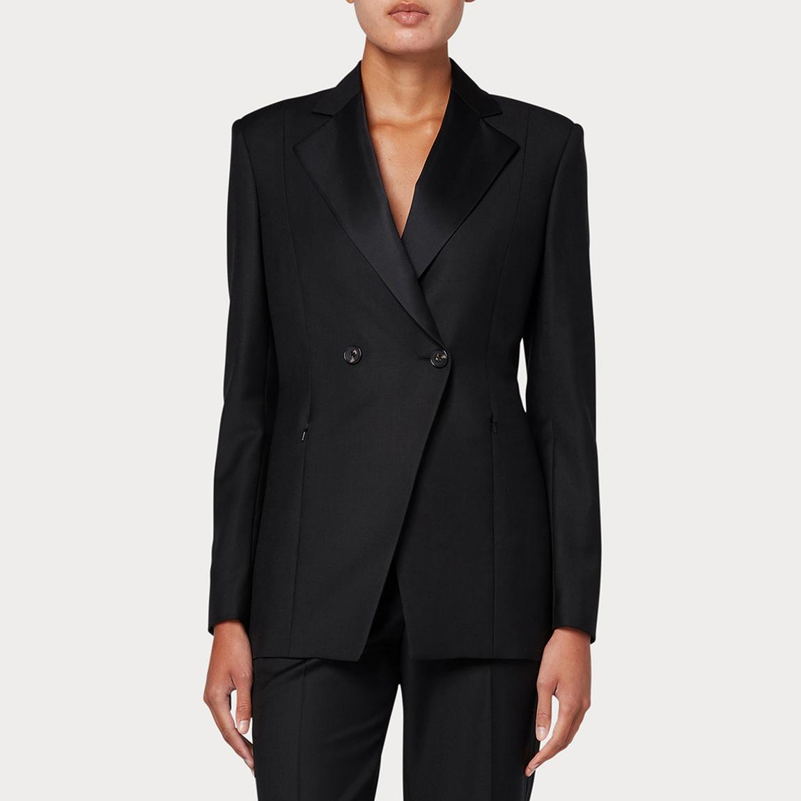 Black Asymmetric Wool Blazer main product photo
