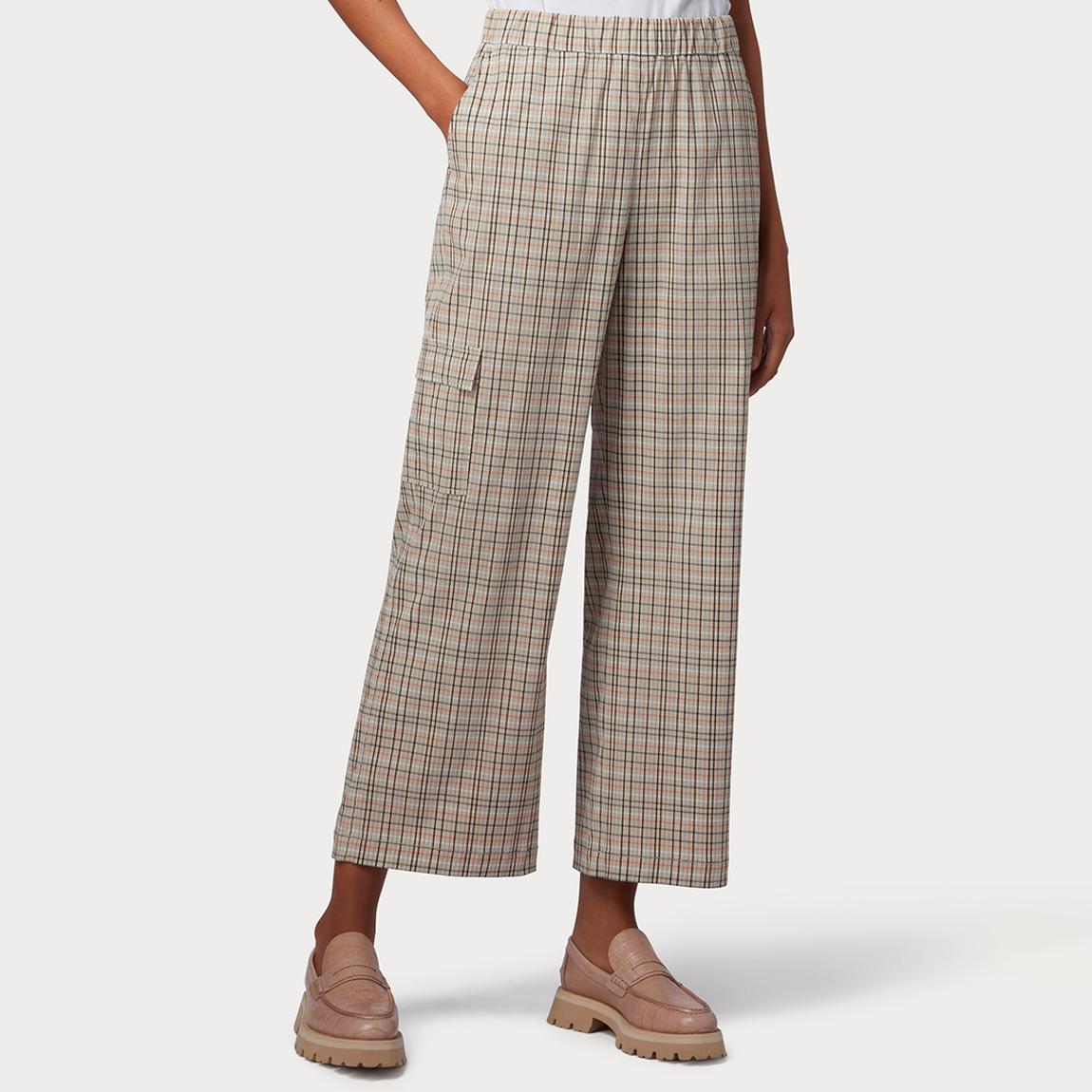 Taupe Check Utility Culotte Trousers main product photo