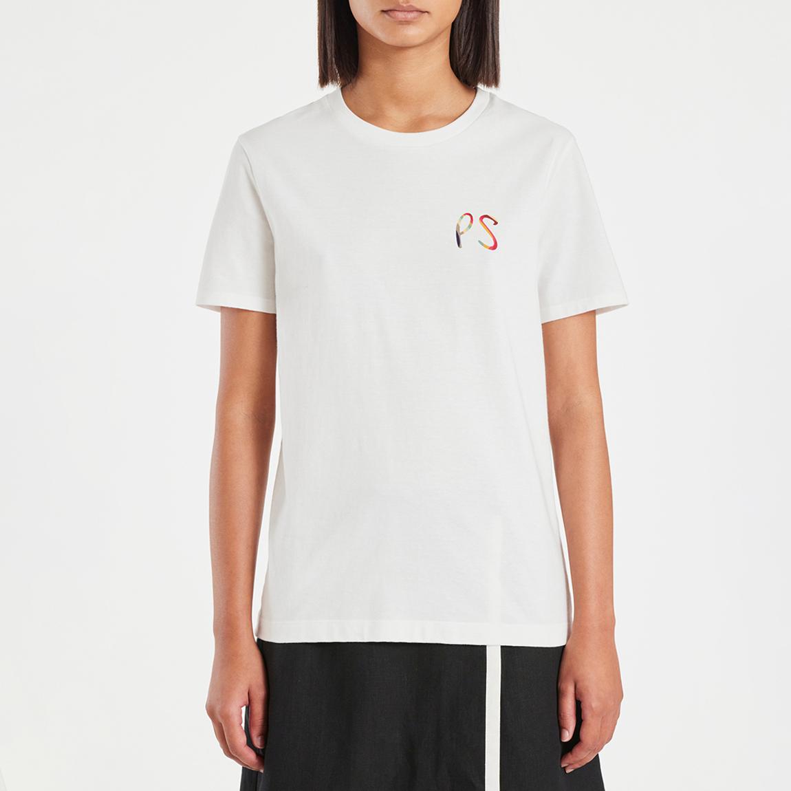 Off White Swirl Script Cotton T-Shirt main product photo