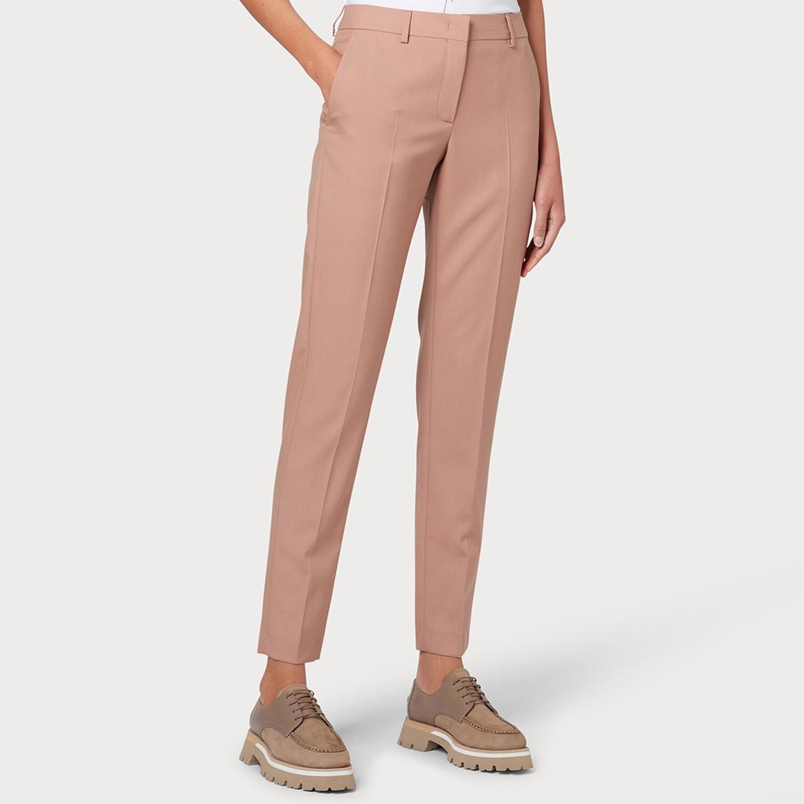 Dusky Pink Tailored Wool Tapered Trousers main product photo
