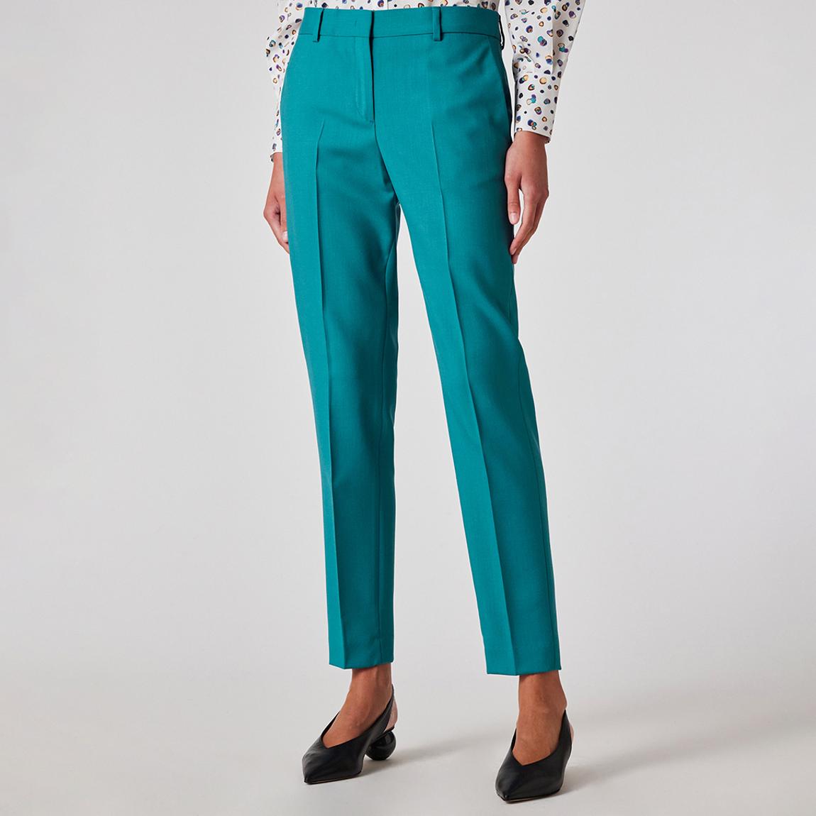 Blue Tailored Wool Tapered Trousers main product photo