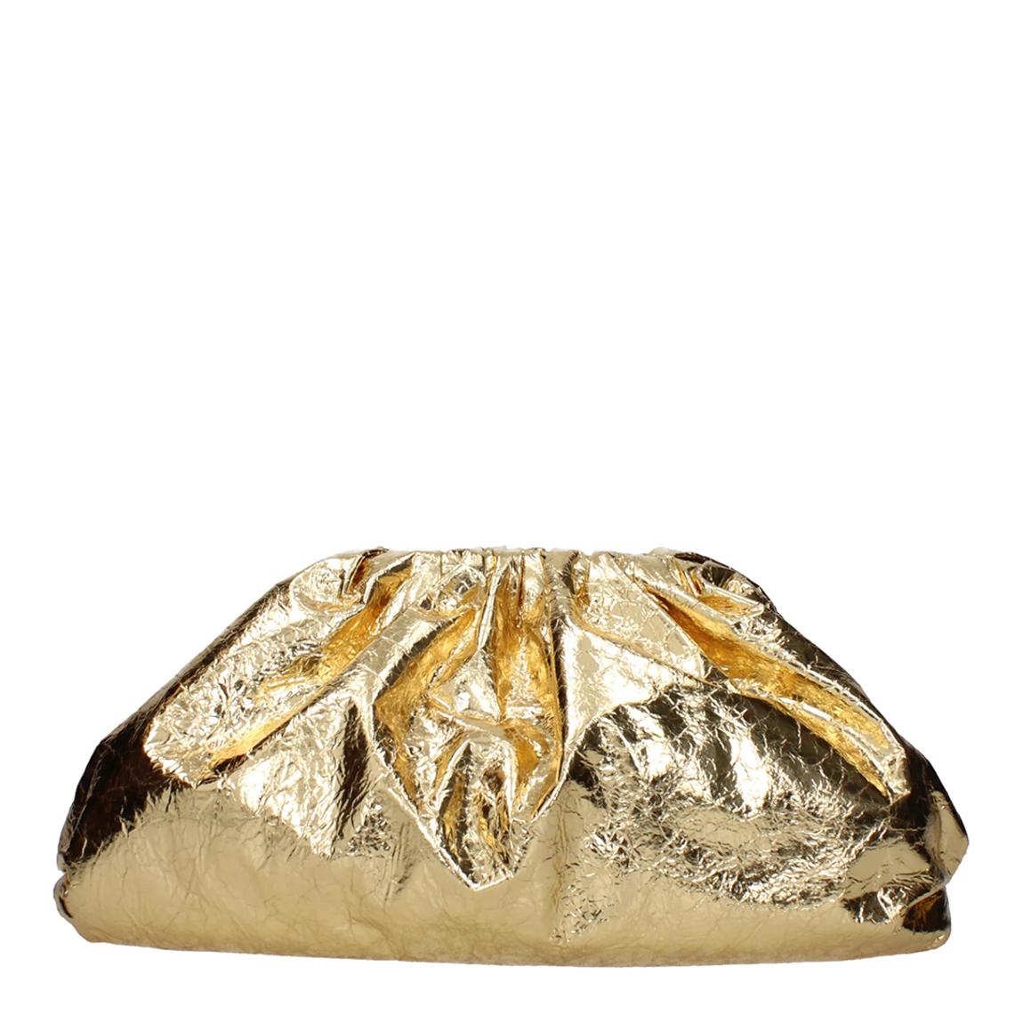 Gold Metallic Bottega Veneta Pouch Cloud Bag main product photo