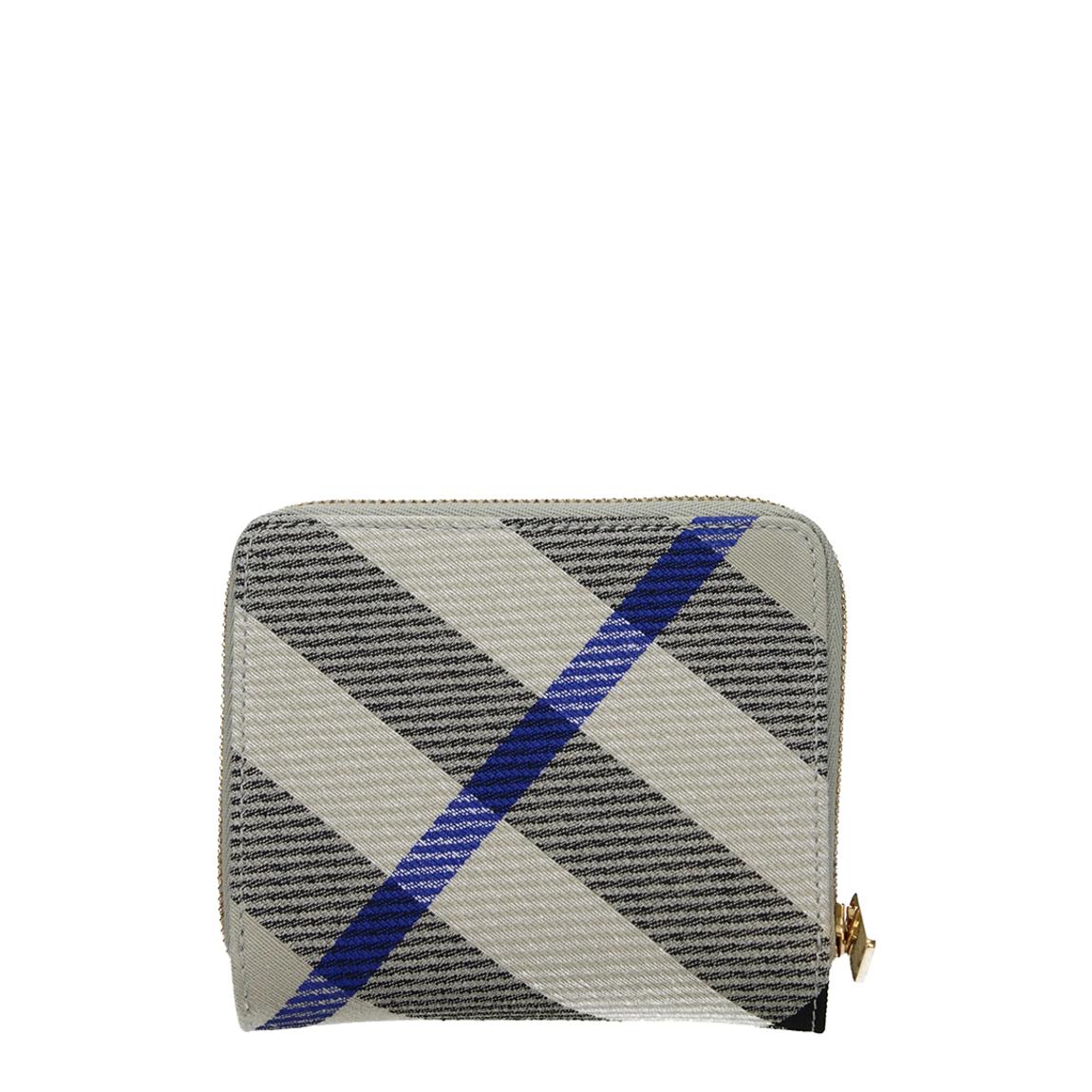 Beige Burberry Check Zip Bifold Wallet main product photo