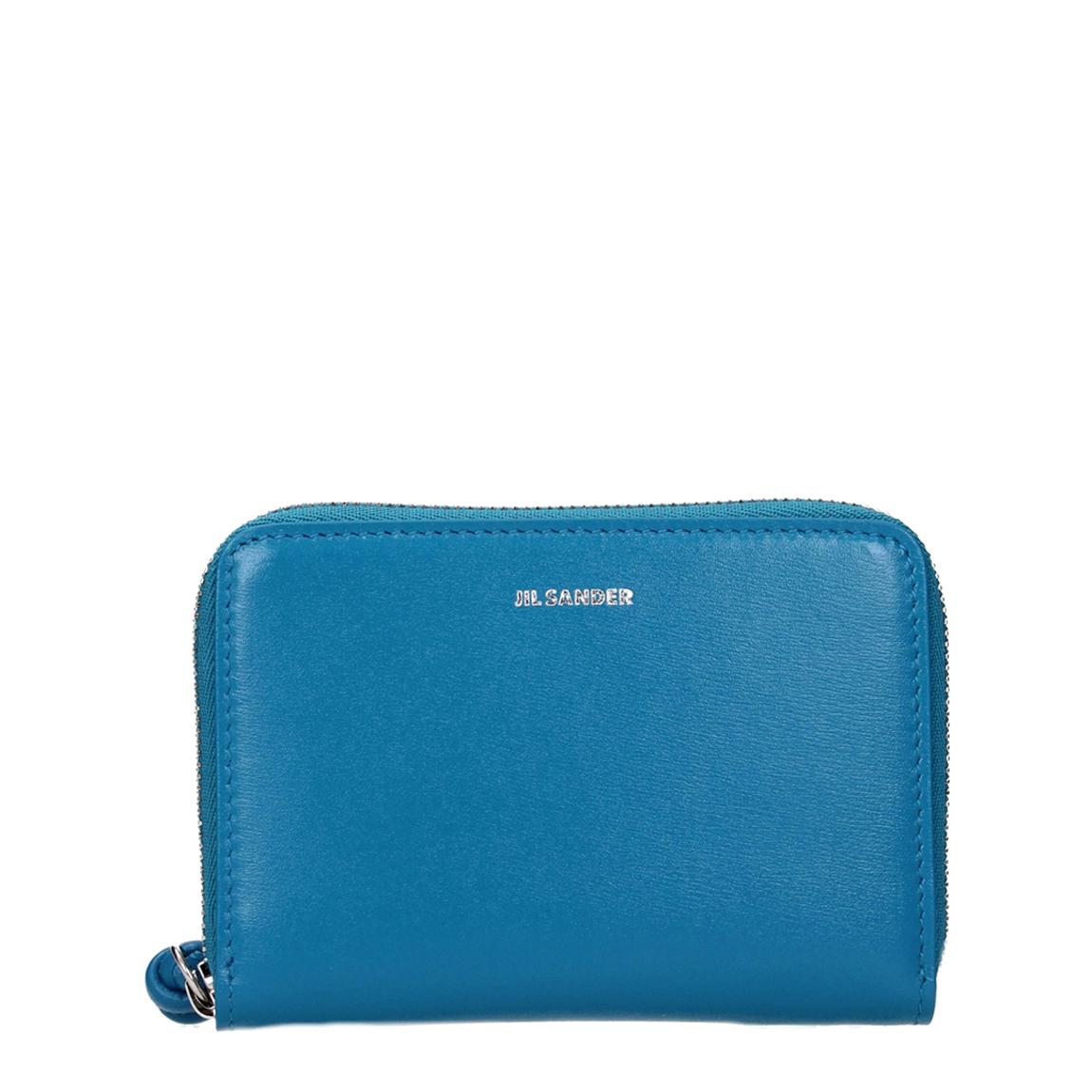 Blue Leather Jil Sander Small Wallet main product photo