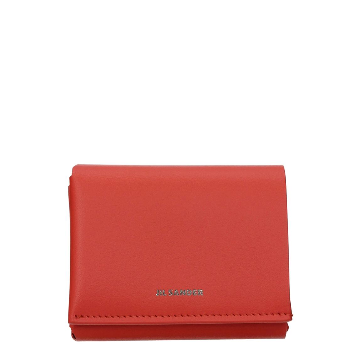 Red Leather Jil Sander Wallet main product photo