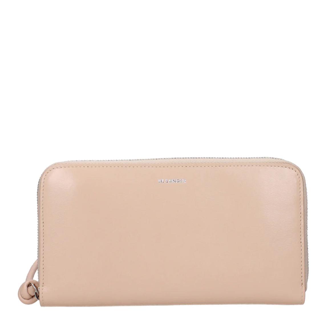 Pink Leather Jil Sande Zip Around Wallet main product photo