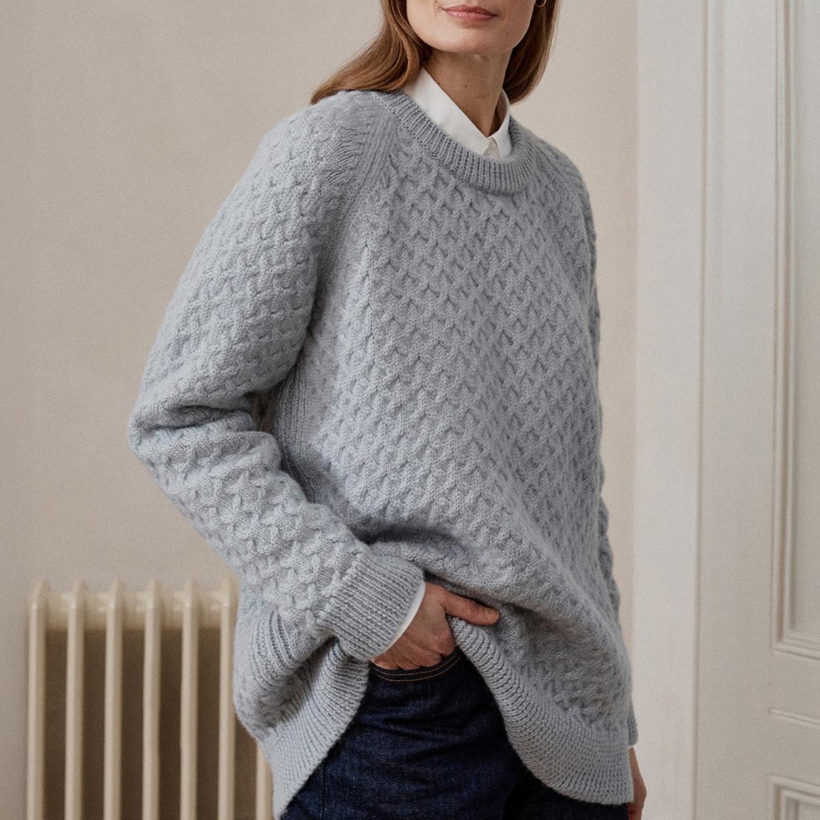 Grey Maree Cable Knit Jumper main product photo
