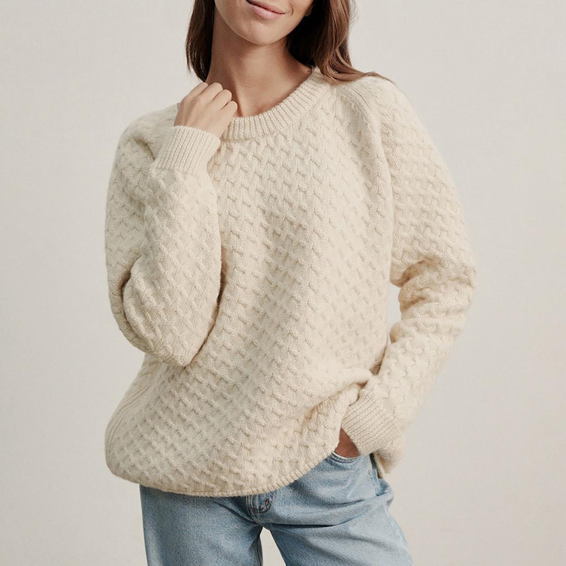 Ecru Maree Cable Knit Jumper main product photo