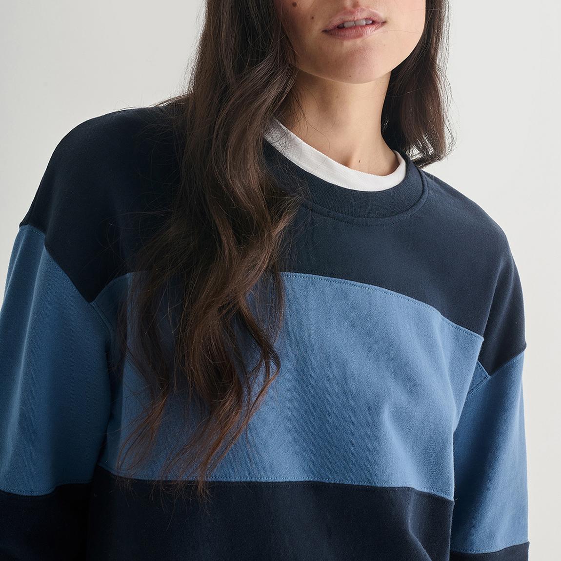 Navy Loopback Cut & Stitch Organic Cotton Jumper main product photo