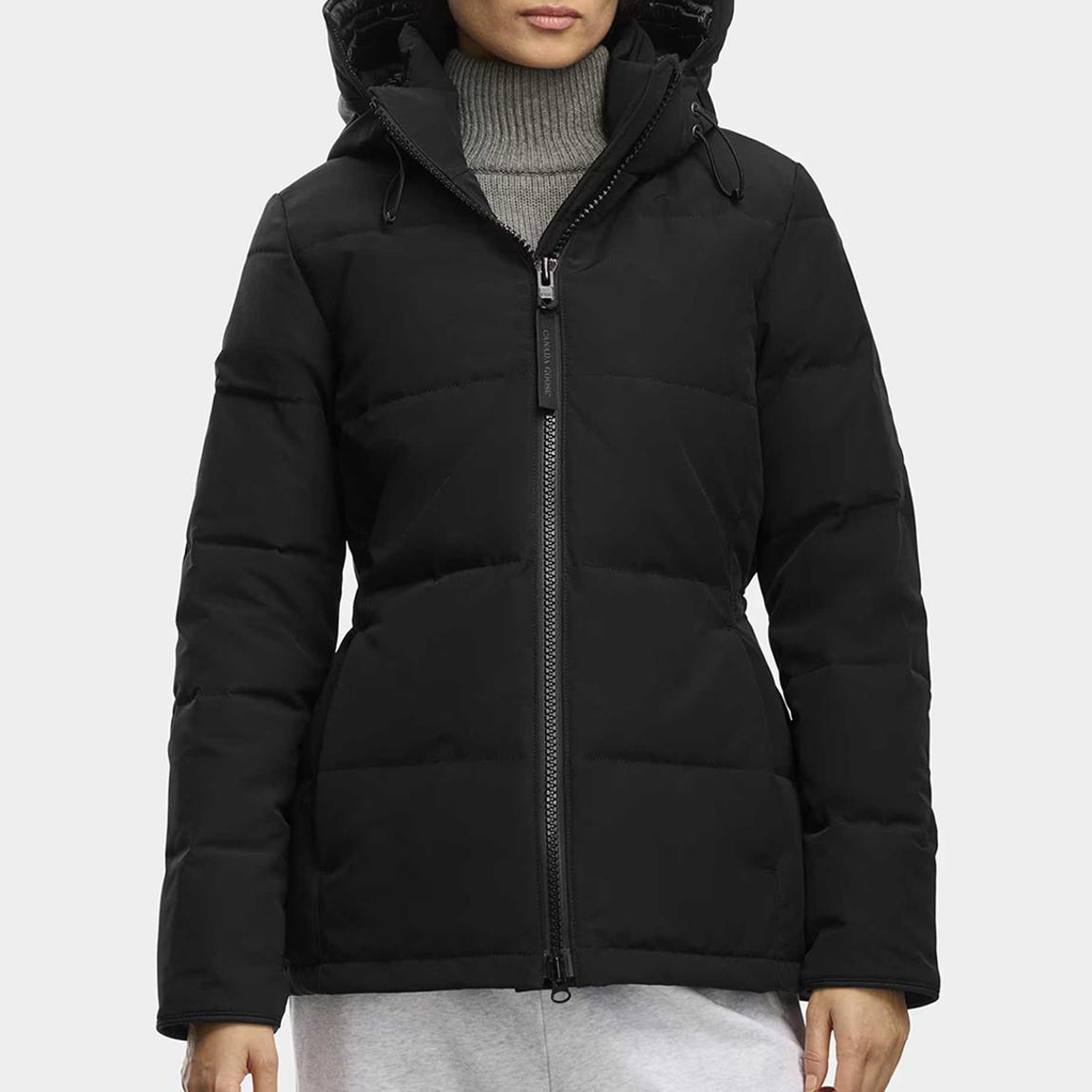 Black Monochrome Chelsea Parka Coat main product photo